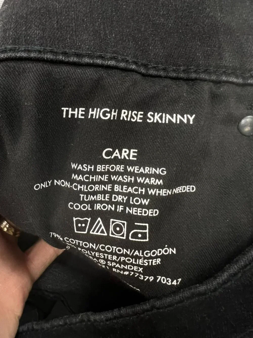 Ann Taylor Women's High-Rise Skinny Jeans Stretch Denim Size 10P Black Solid
